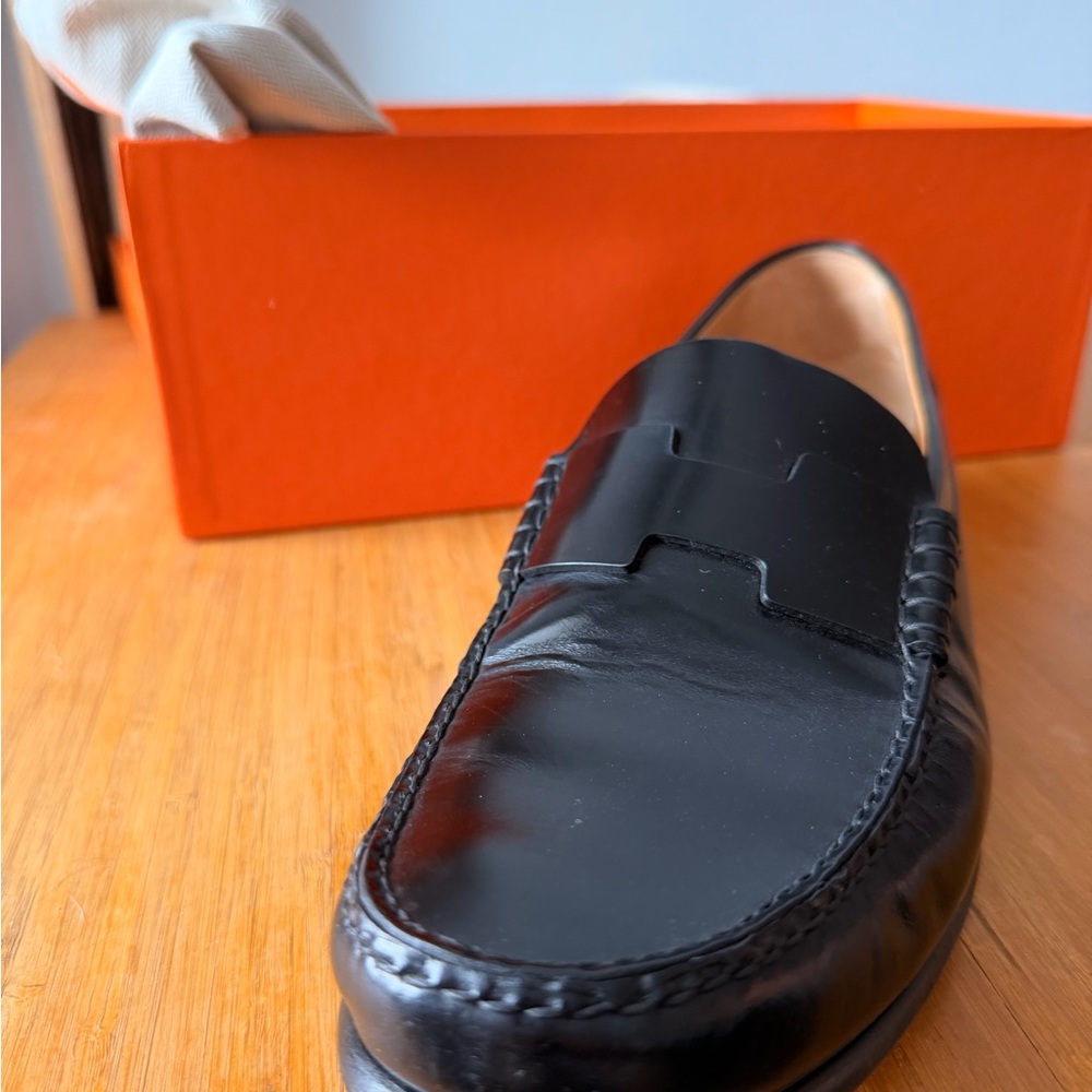 Classic Black Leather Loafers - Picture 5 of 10